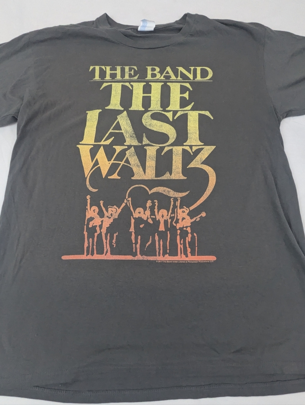 The Band Vintage 2017 The Last Waltz' Movie Grey & Orange Tee Medium